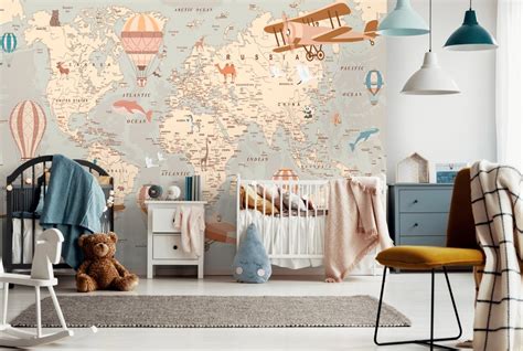 I farliga nilssons värld Världskarta tapet