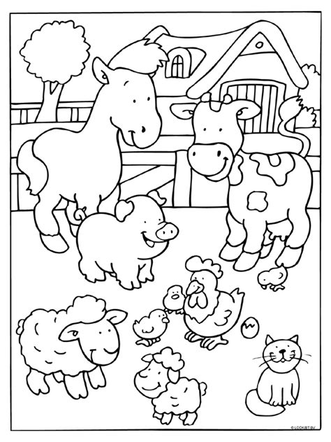 Barnyard Animals Coloring Page