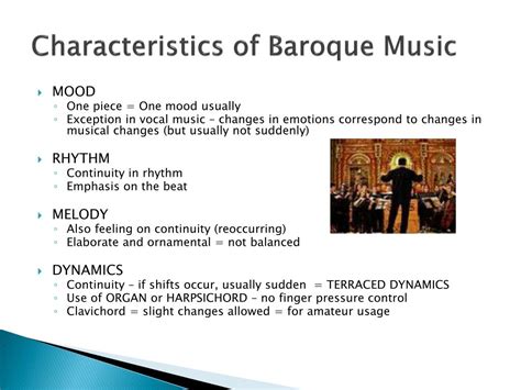 baroque style music characteristics