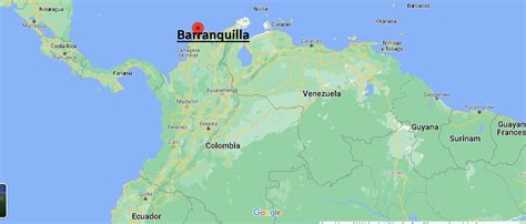 barranquilla en el mapa de colombia