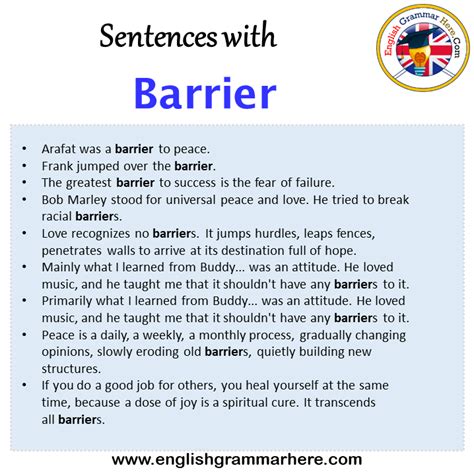Barrier Example Sentence
