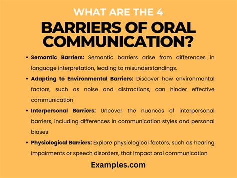 Barrier Oral Communication