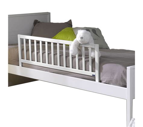 BABY DAN Barrière de lit en bois blanc Barrière de lit Sécurité