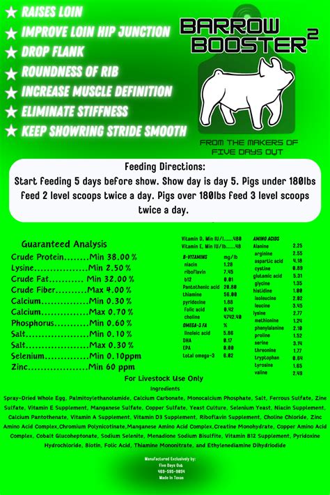 Barrow Booster Supplement