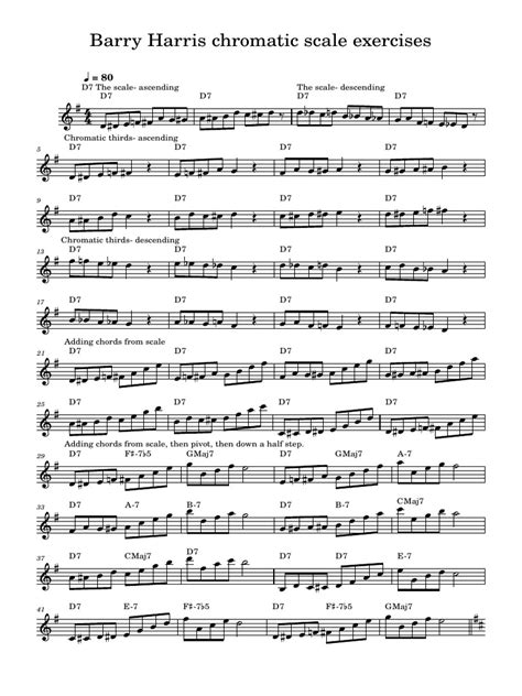 Barry Harris Scale Exercises Pdf
