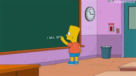 Bart Chalkboard Gif