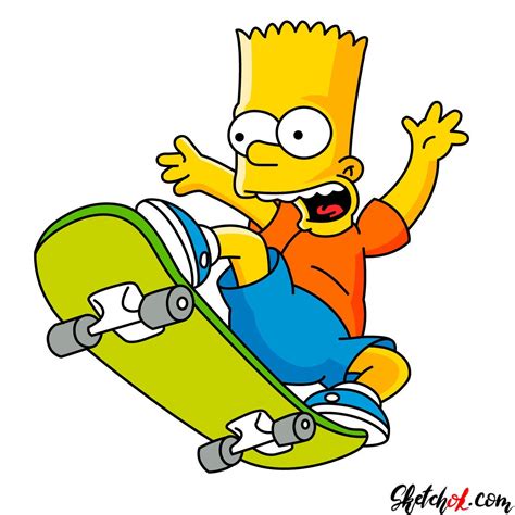 Bart Simpson With Skateboard