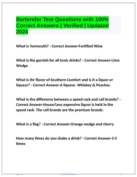 Bartender Test Mobile