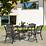 Barton 5pieces Outdoor Dining Table & Chairs Set Mesh Dining Garden