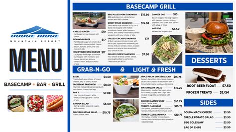 Base Camp Bbq Menu