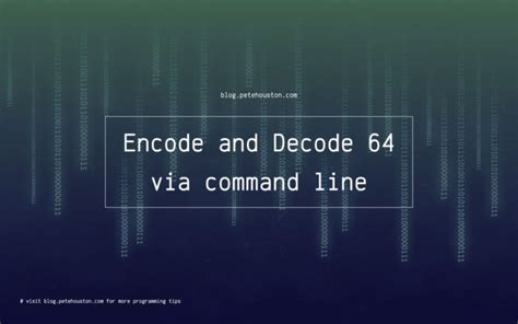 Base64 Encode Via Command Line
