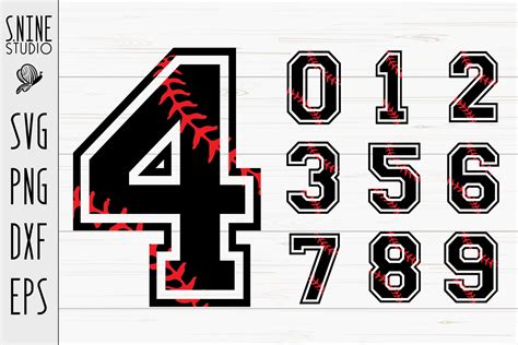Baseball numbers SVG Baseball svg Numbers svg Baseball silhouette