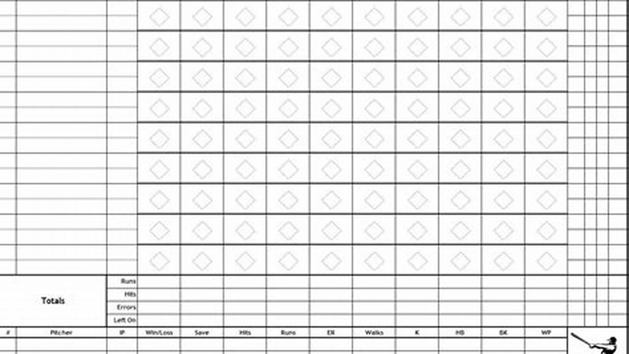 Baseball Scorecard With Pitch Count