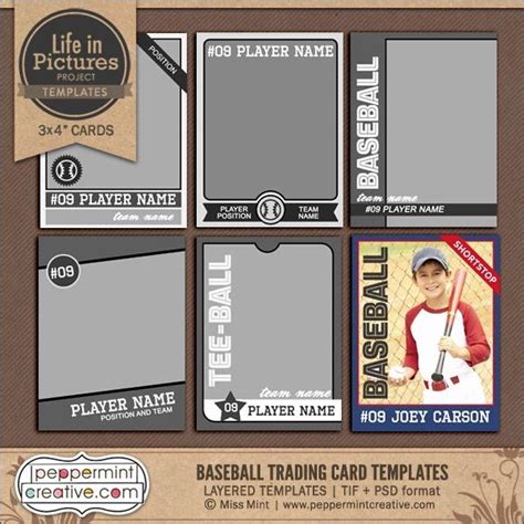 Baseball Card Template [Free JPG] Illustrator, InDesign, Word, Apple