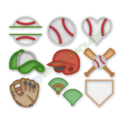 Baseball Applique Embroidery Machine