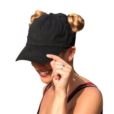 Baseball Cap With Ponytail Attached