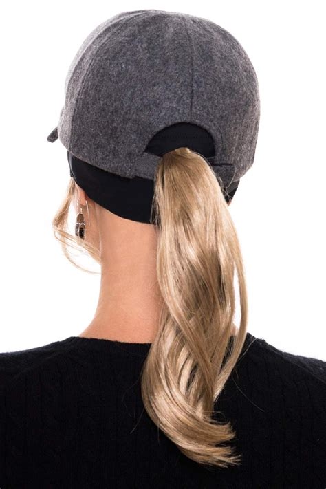 baseball cap with ponytail hairpiece
