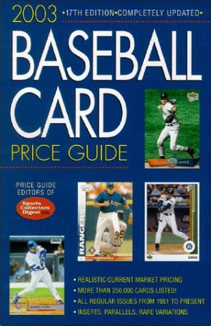 baseball cards price guide 2003