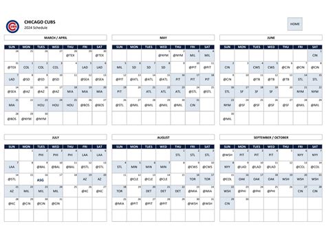 baseball chicago cubs schedule