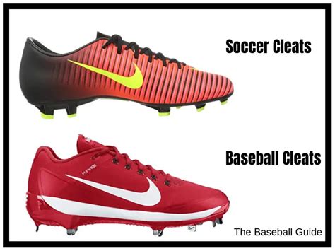 baseball cleats and soccer cleats