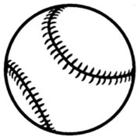 baseball clip art black and white