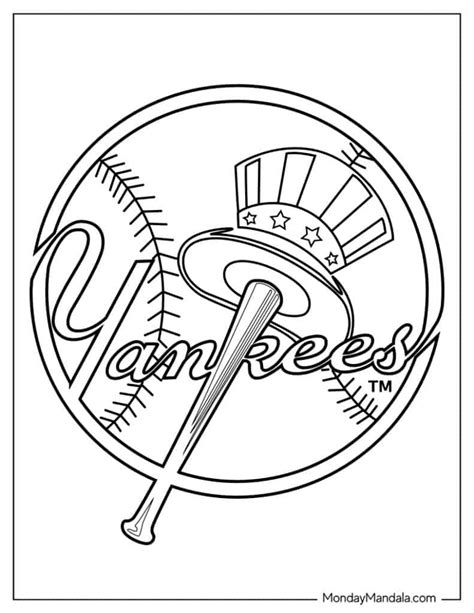 Baseball Logos Coloring Pages