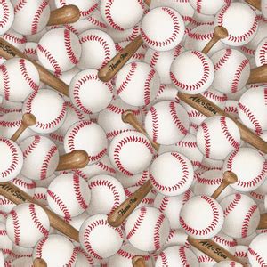 baseball themed fabric