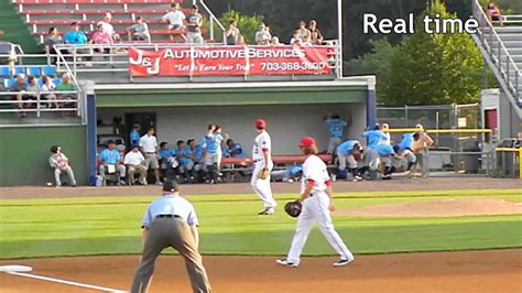 Baseball Thrown Into Dugout