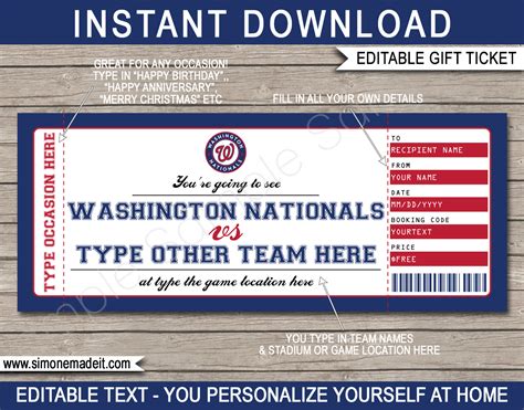 baseball tickets for nationals