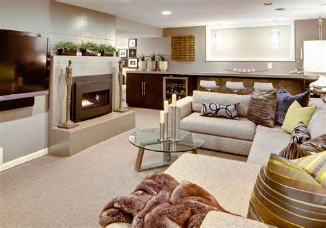 Minimalist Basement Inspiration Design Basement living rooms, French