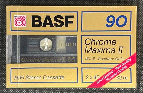 BASF Chrome Dioxide Maxima II 90 Compact Cassettes Tape Material Recording Separates