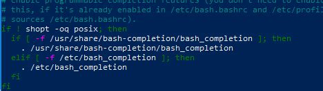 bash autocomplete not working