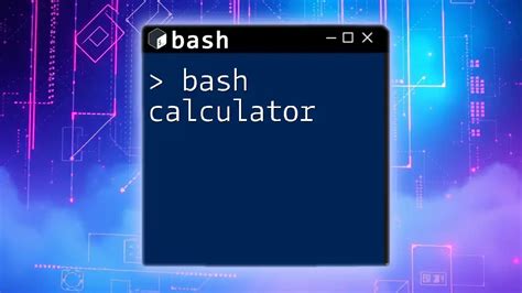Bash Calculator Command