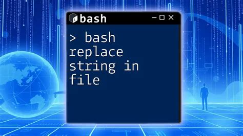Bash String Replace Command Line