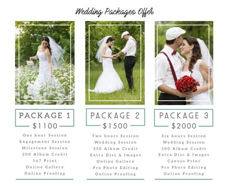 wedding photography packaging Wedding photography packages, Wedding