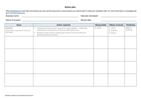 basic action plan example