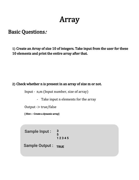 basic array questions