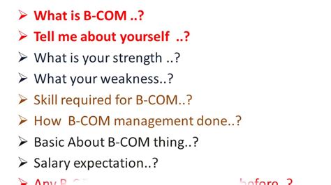 basic bcom interview questions pdf