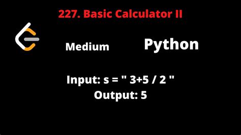 Basic Calculator Ii Python