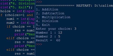 Basic Calculator In Python Code