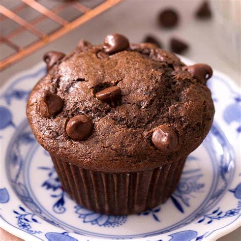 Double chocolate muffins recipe no butter no oil YouTube