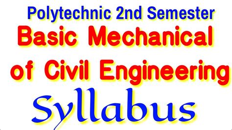 basic civil engineering syllabus