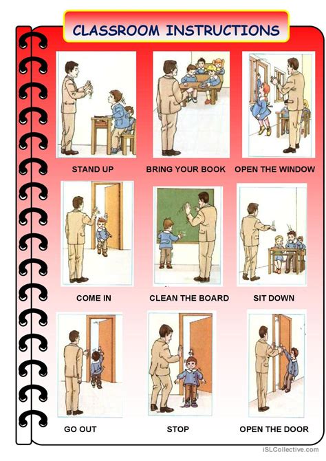 basic classroom commands in english