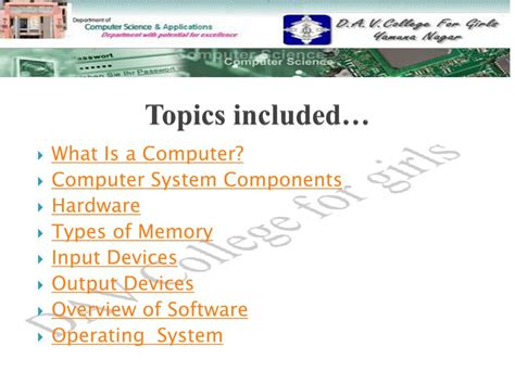 basic computer class topics