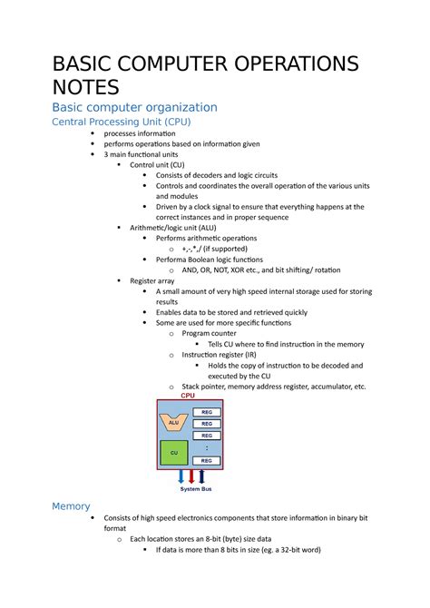 basic computer concepts notes
