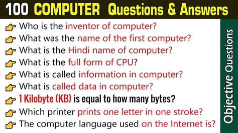 basic computer knowledge questions and answers pdf