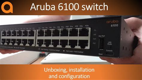 basic configuration of port on aruba switch