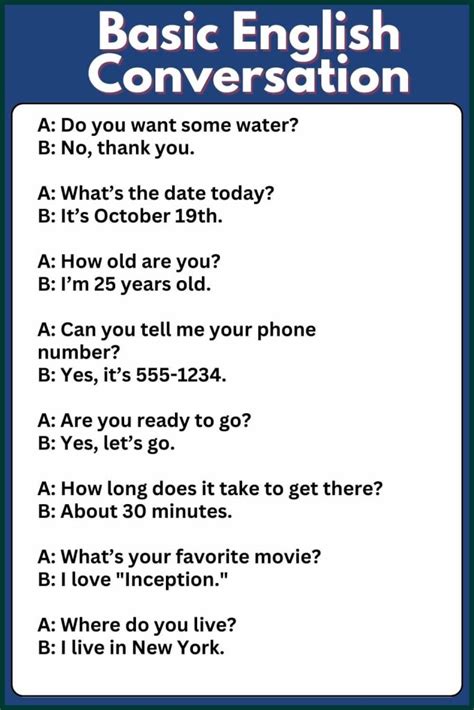 Basic Conversation Examples