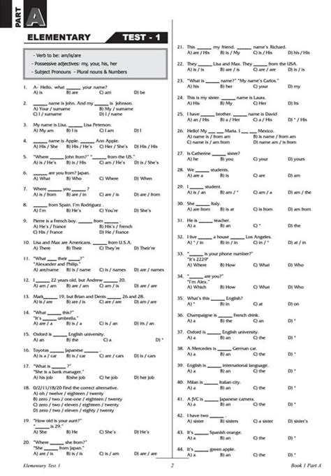 basic english grammar questions and answers pdf