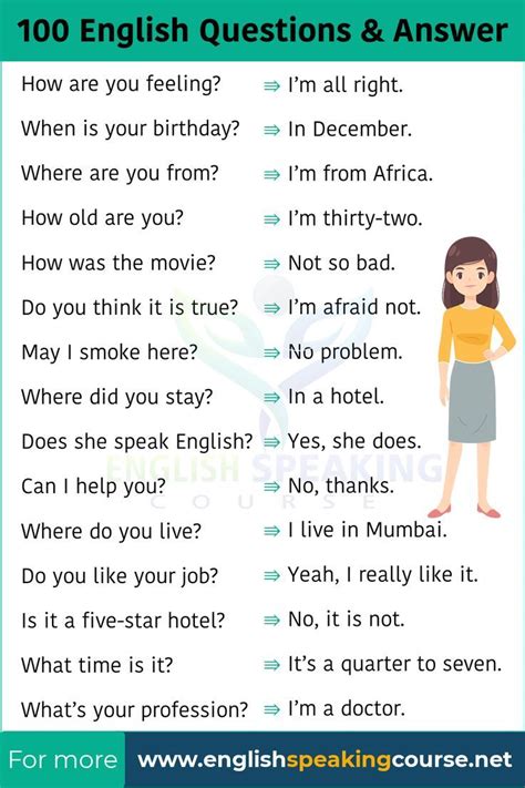 basic english questions and answers for beginners